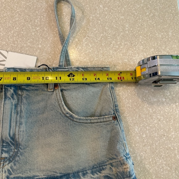 Zara NWT Denim Crop Tank Womens Xs - Picture 4 of 7